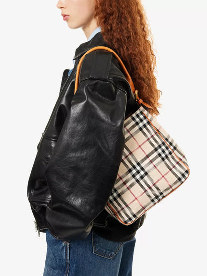 Vintage Check Pattern Square Adjustable Shoulder Pre-Loved Bag